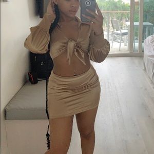 Gold Silk two piece set